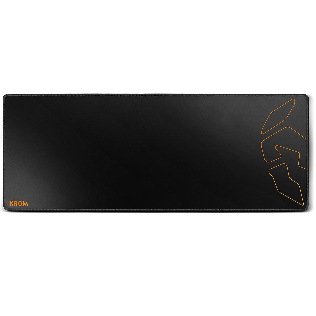 KROM KNOUT XL - (900x350x3mm) para ratón de Ordenador, Superficie Lisa y Suave, Base de Goma, Negro