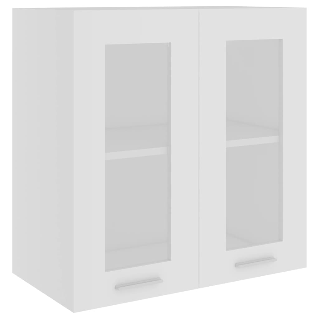 vidaXL Vitrina colgante de madera de ingeniería "Lyon" blanca 60x31x60 cm
