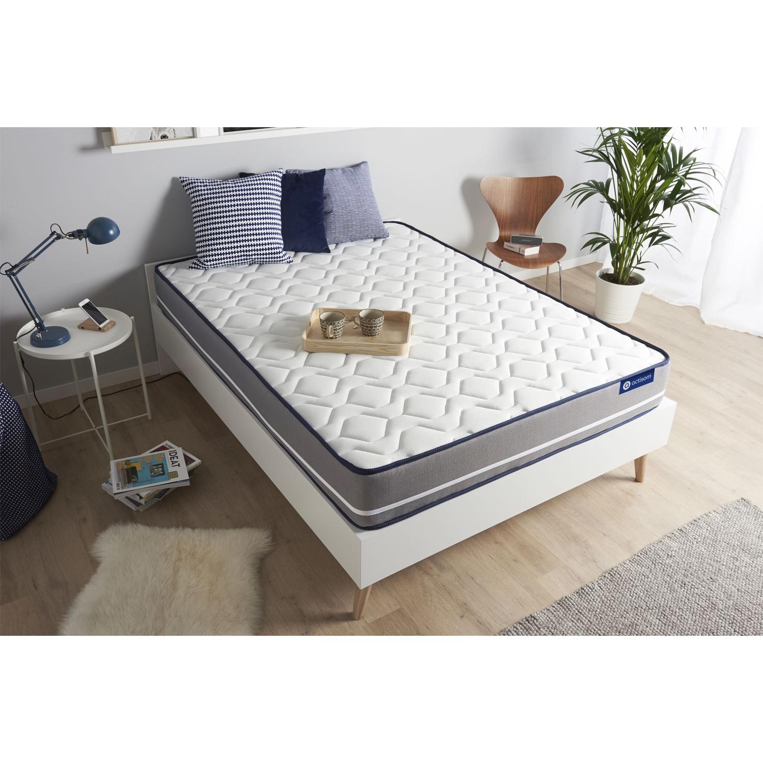 ACTISOM - Colchón 135 x 200 - Soporte Firme y Confort Firme - Doble Cara con Memory Foam - Termorregulación Actifresh - 3 Zonas de Confort - Ultra Transpirable