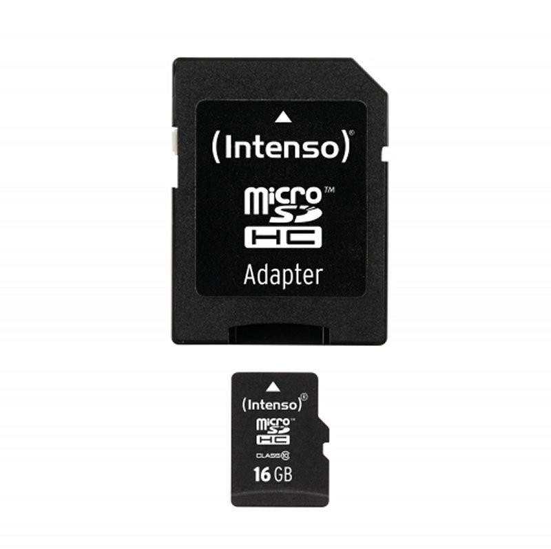 Intenso - Tarjeta MicroSDHC 16GB Clase 10 Intenso 3413470 - c/adapt