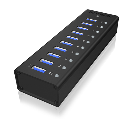 Raidsónico | Concentrador USB 3.0 de 10 puertos | Caja helada IB-AC6110