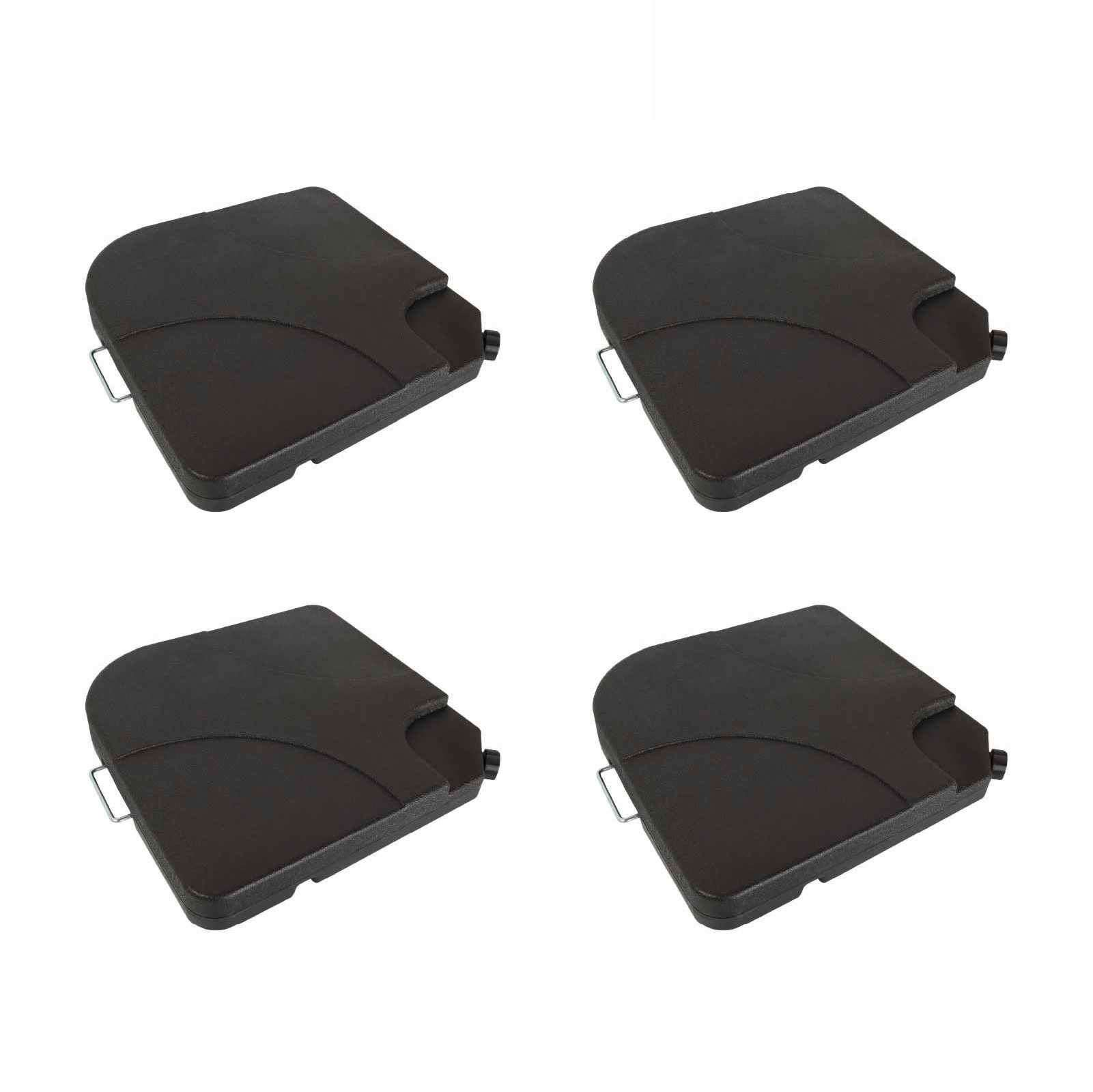 Chillvert Conjunto 4 Bases de Parasol Chillvert 50x50x6 cm Fabricado en Resina de Alta Calidad y Resistencia Color Negro