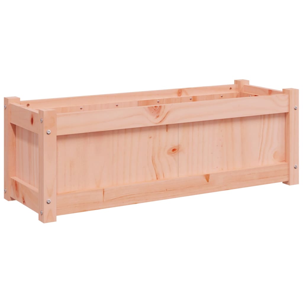 vidaXL Jardinera de madera maciza de pino 90x31x31 cm Color Pino natural,  Blanco,  Marrón y mas