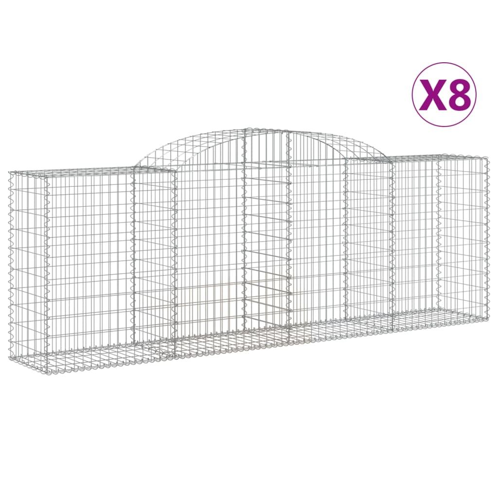 Vidaxl Cestas de Gaviones Arco Hierro 300x30x40/60cm