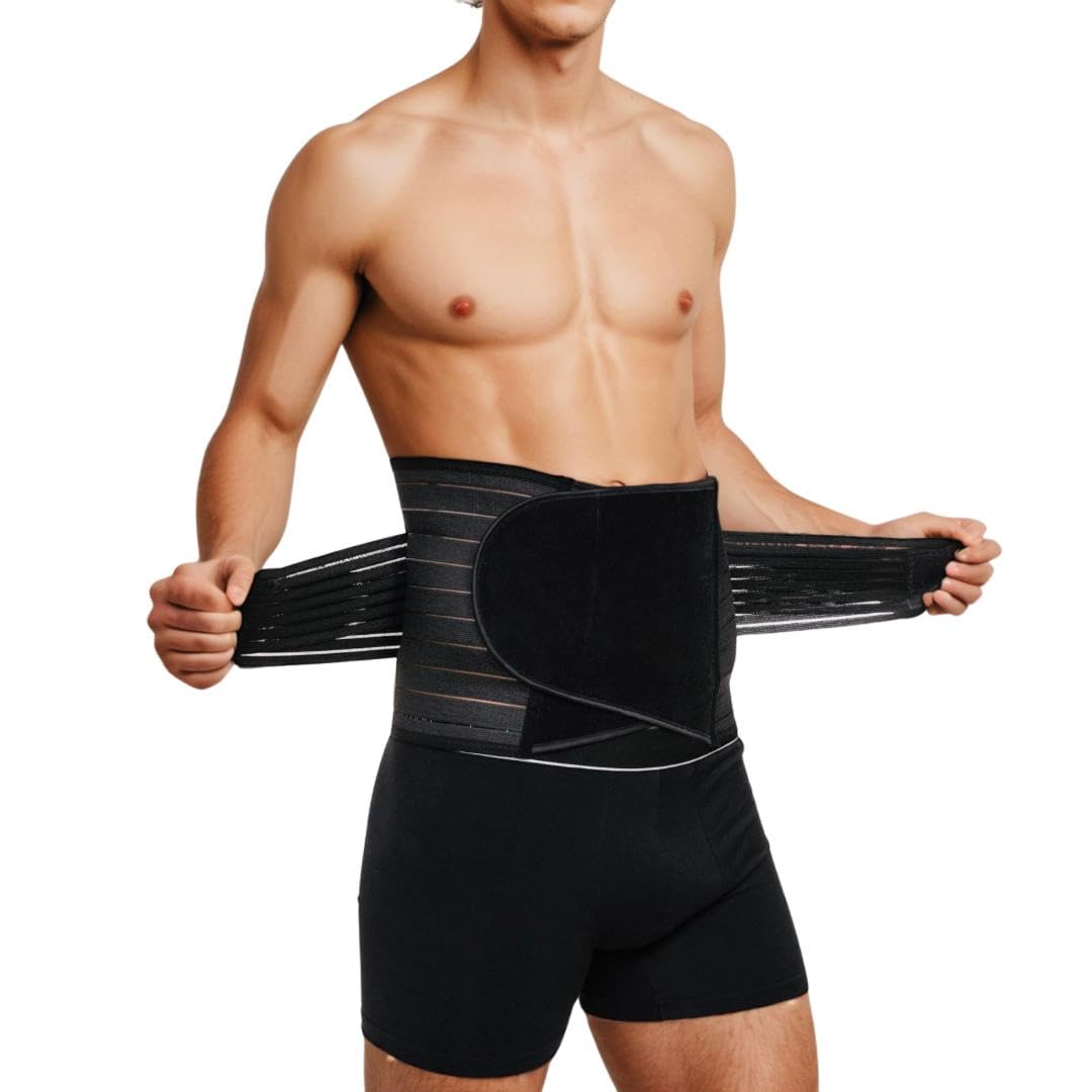 Faja Lumbar para Espalda - Soporte Lumbar Fuerte y Ajustable - Alivia Dolor, Mejora Postura - Ideal para Hombre y Mujer - Material Elástico y Transpirable