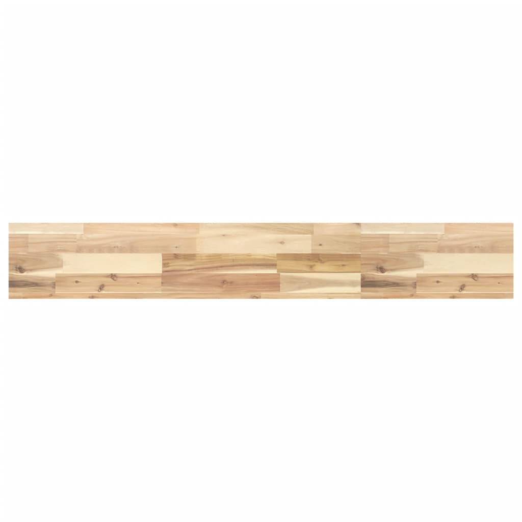 Vidaxl Estante Flotante de Madera Maciza de Acacia Sin Tratar 140x20x4 Cm Marrón Oscuro
