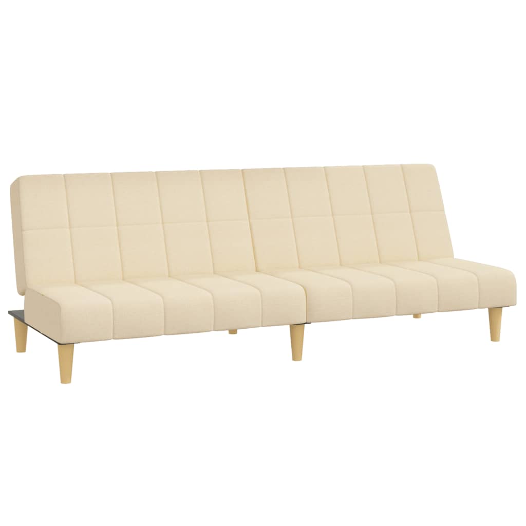 vidaXL Sofá cama de 2 plazas tela color crema
