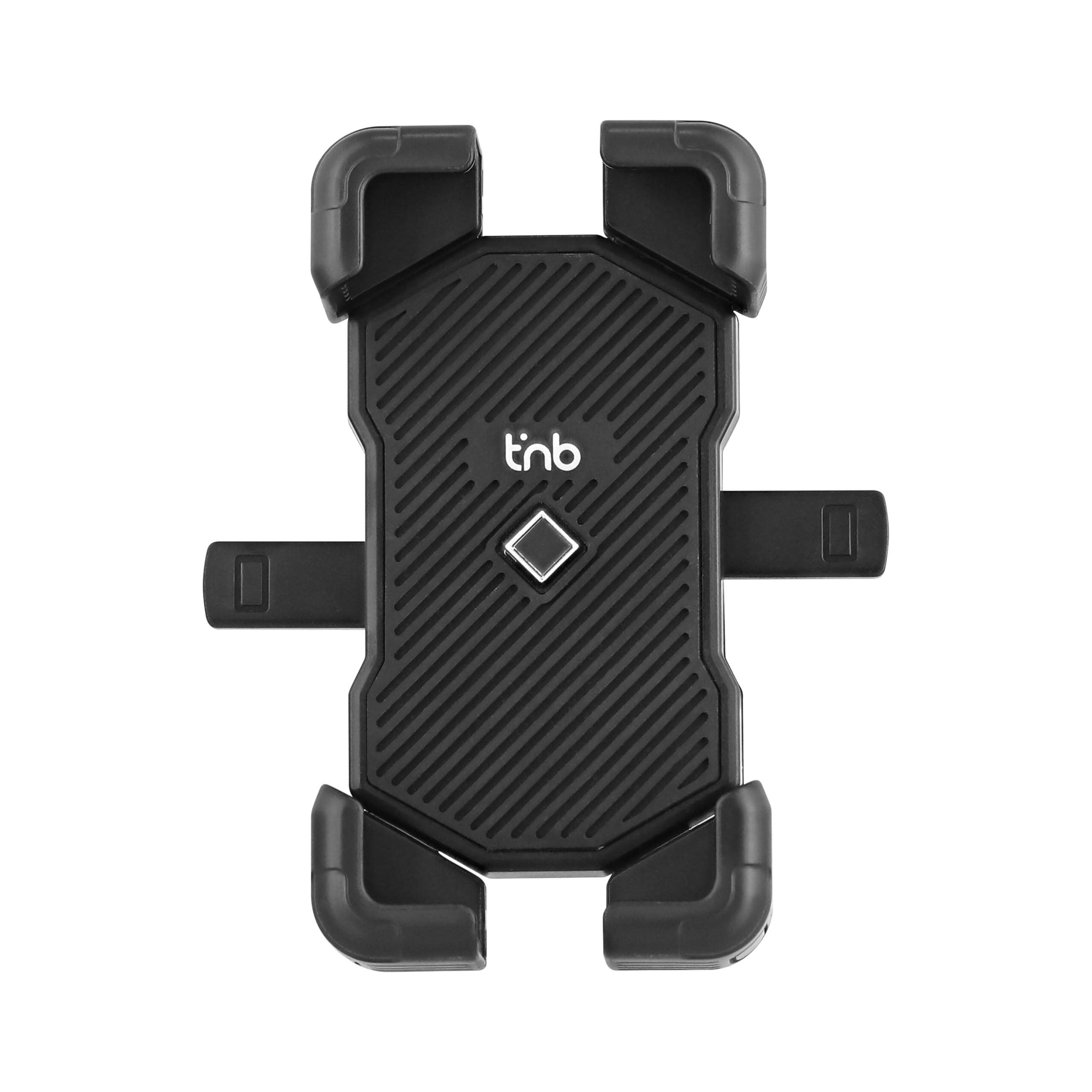 T'nB - Soporte para smartphone reforzado con bloqueo automático y anticaída, universal para bicicleta/patinette, adaptable al tamaño del teléfono inteligente, color negro