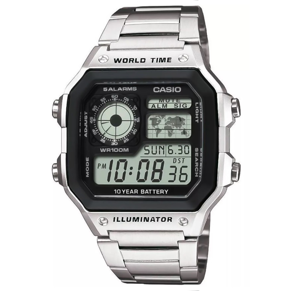 Reloj Digital Vintage Casio AE-1200WHD-1A Original Nuevo para Hombre