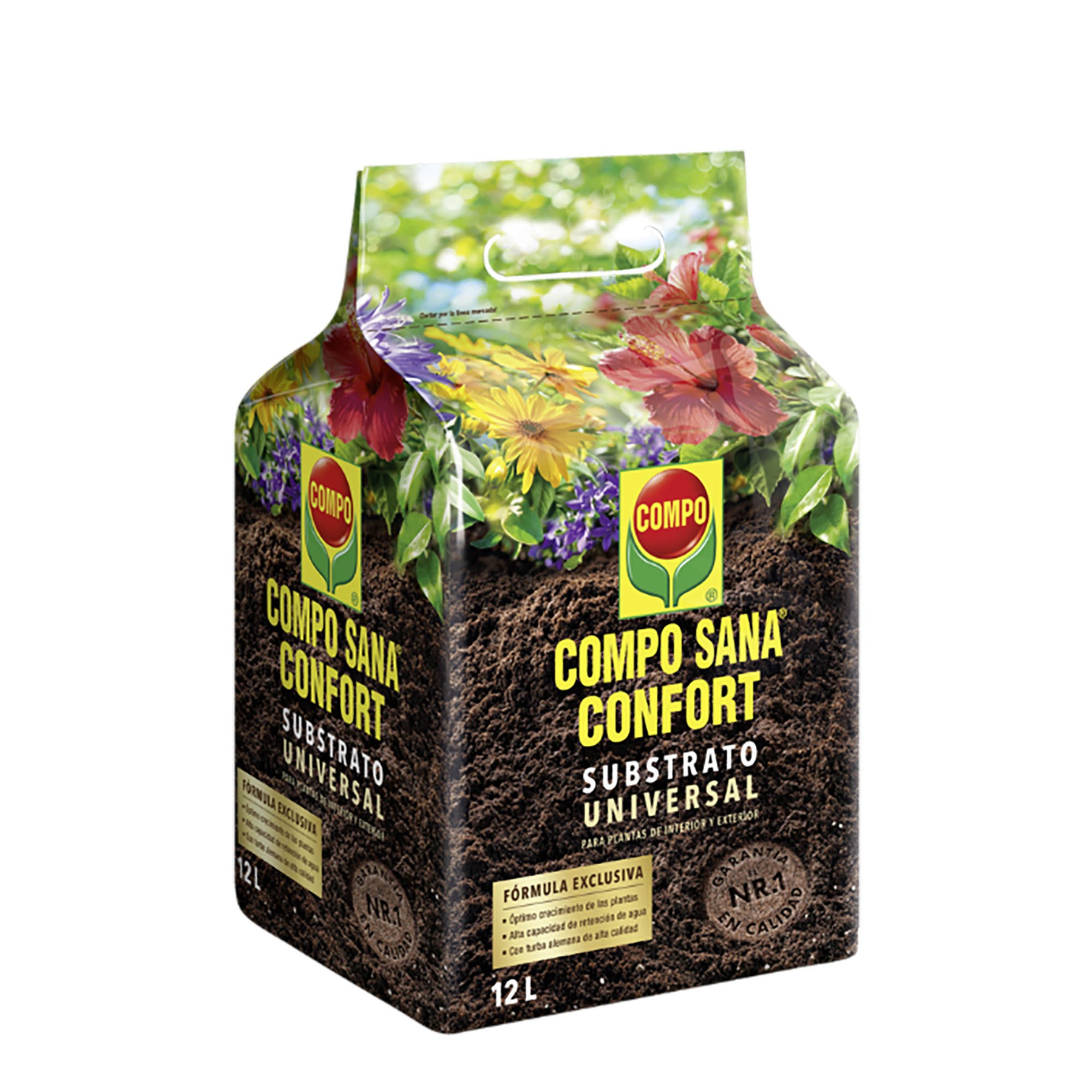 Substrato Universal Compo de 5, 10 y 12 litros, con agrosil y perlita