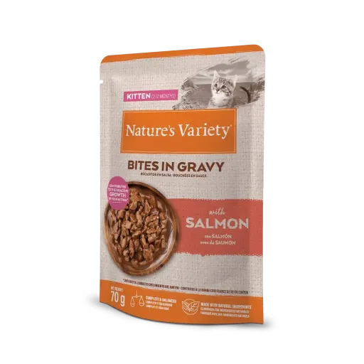 Nature's Variety Comida Húmeda de Salmon en Salsa para Gatitos - 70 GR