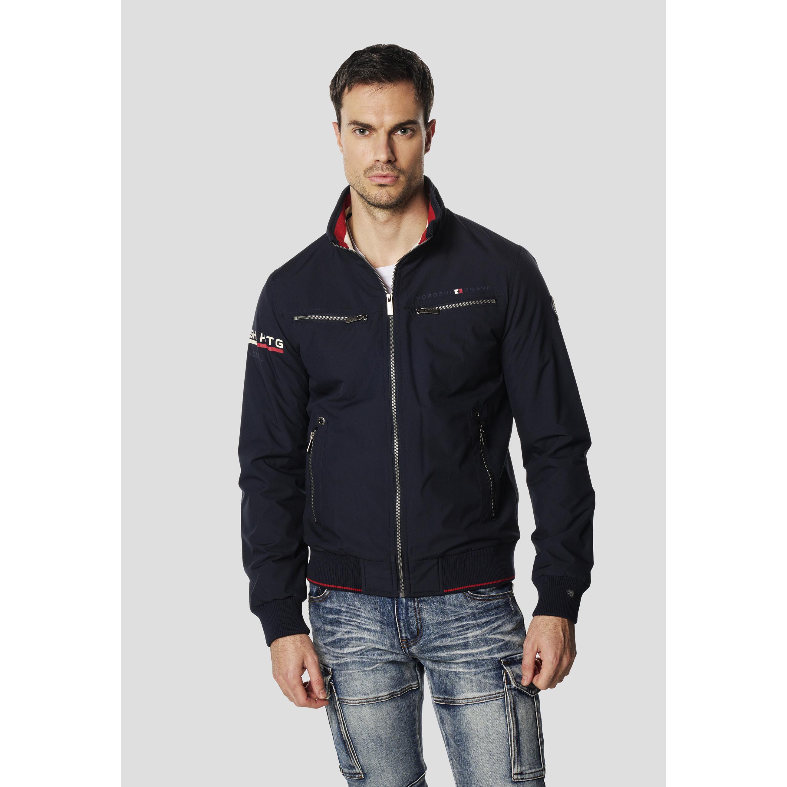 Koroshi Chaqueta Cazadora Técnica Hombre Cortavientos – Koroshi Azul Marino