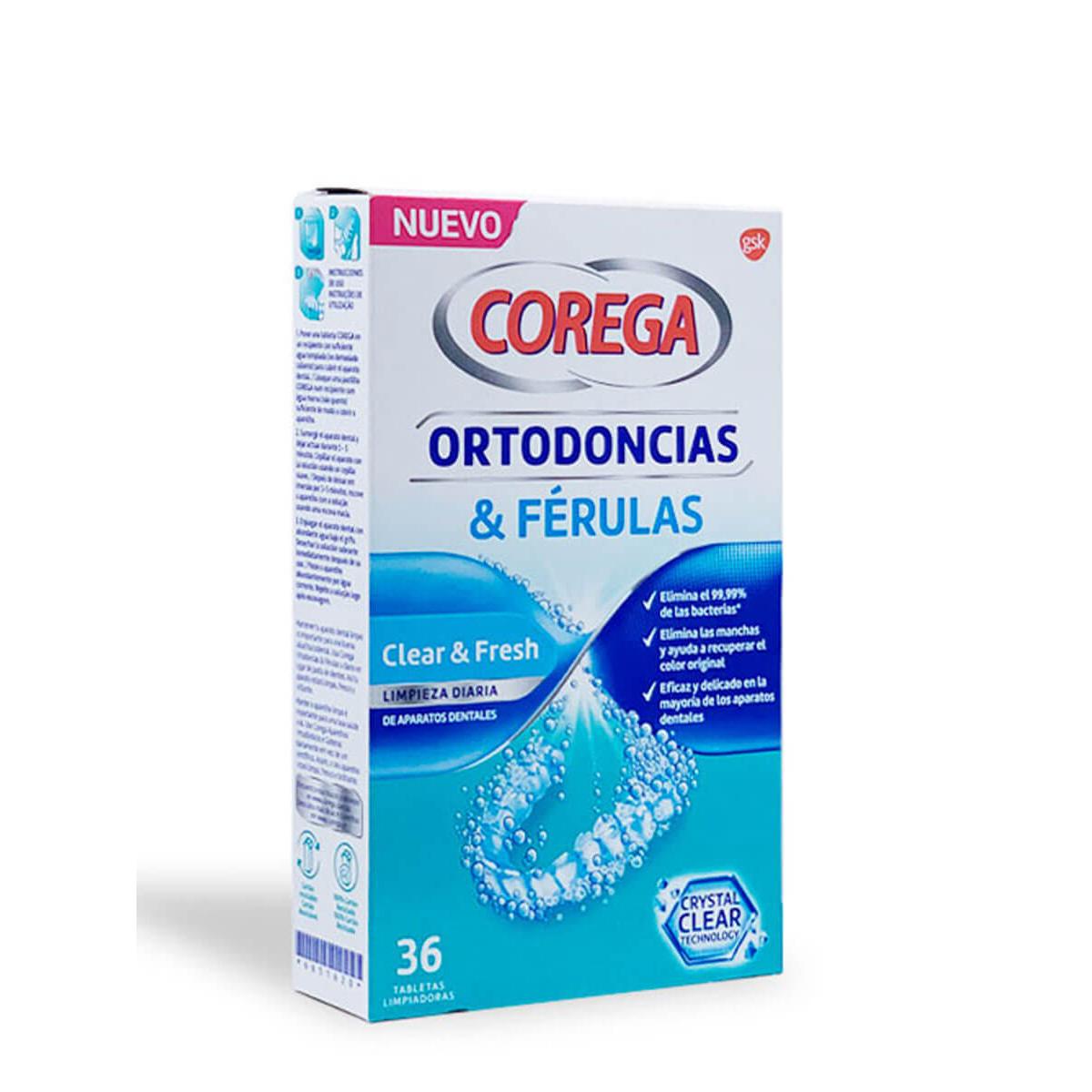 Corega ortodoncias & férulas 36 tabletas