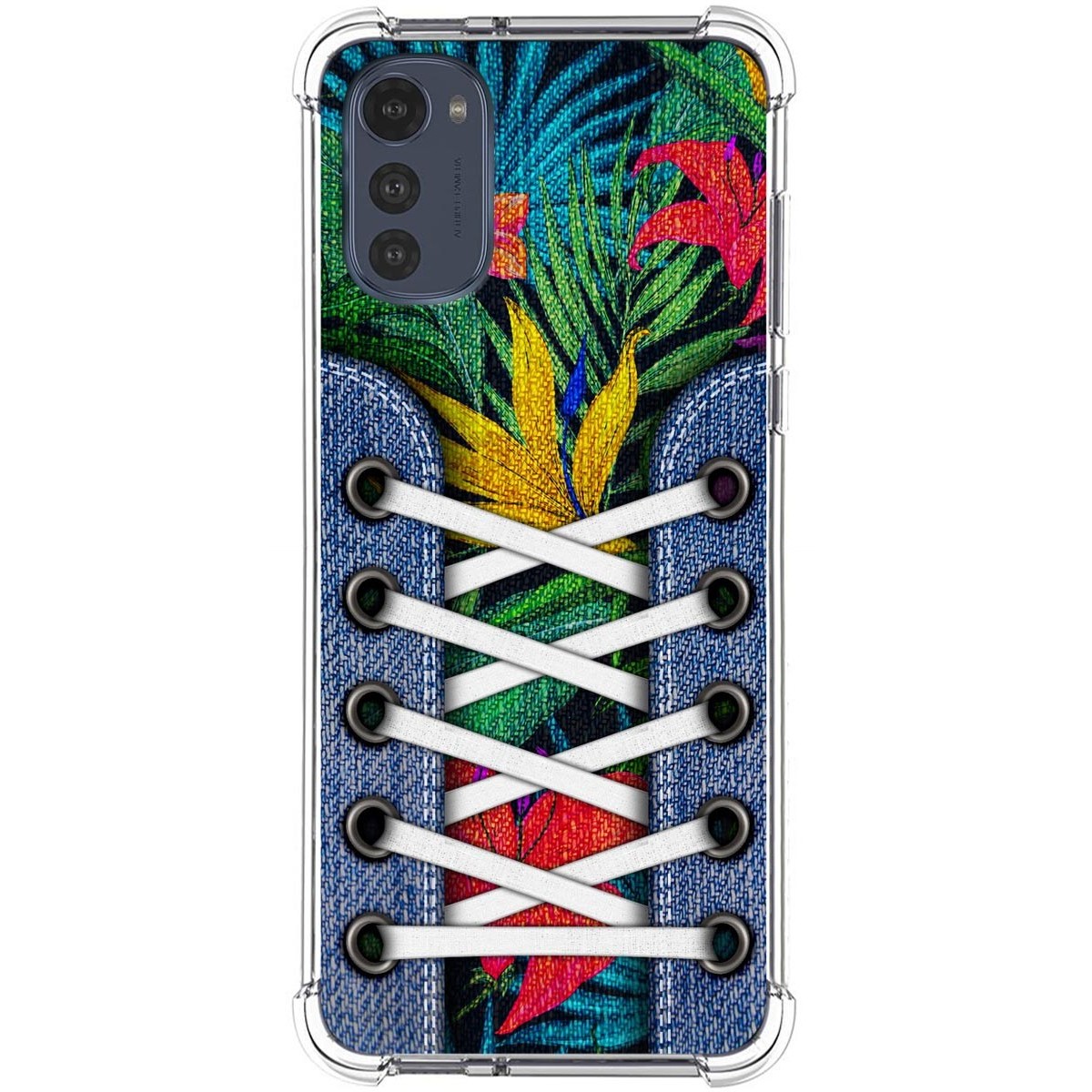 Tumundosmartphone Funda Silicona Antigolpes Motorola Moto E32 4G Diseño Zapatillas 12 Dibujos Personalizada