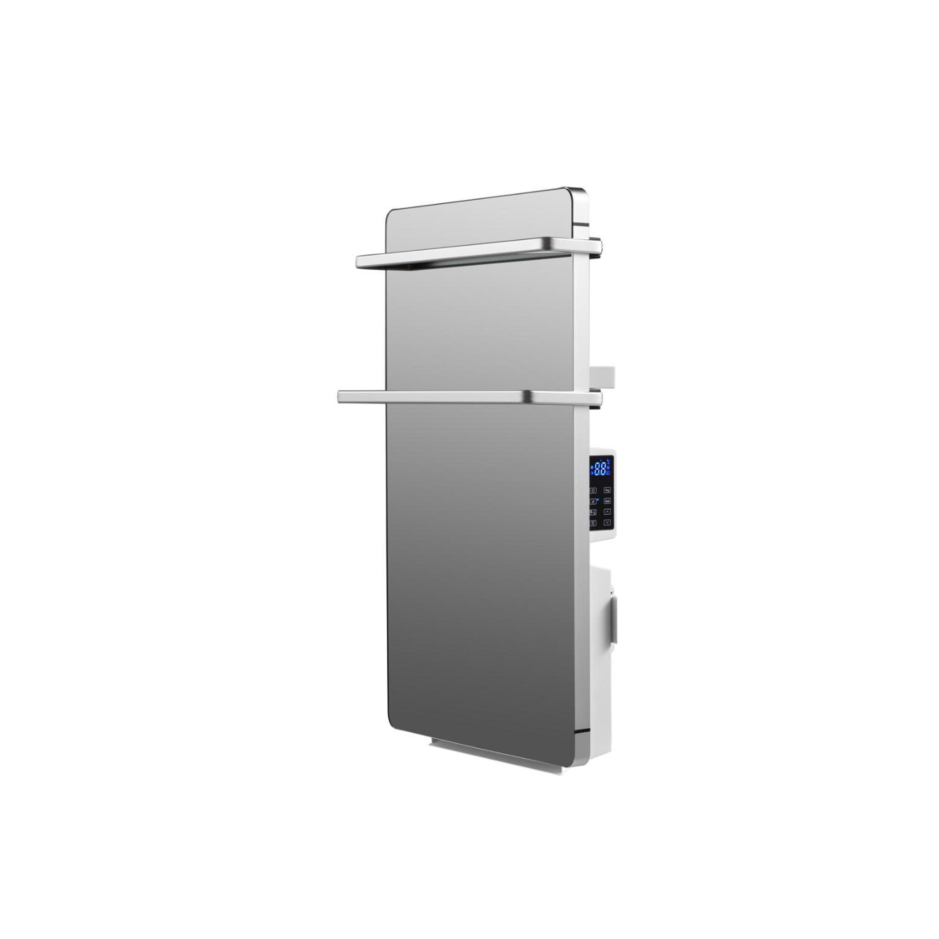 Toallero Calefactor Eléctrico 2000W cristal templado acabado en espejo y display LED Purline ZAFIR V2000T LU