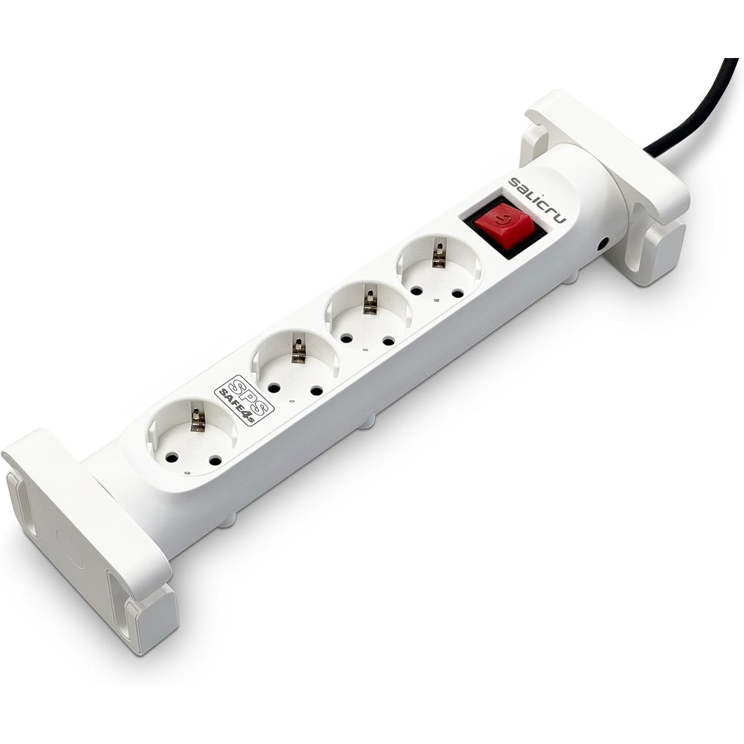 Regleta Salicru SPS Safe 4S - Protectores eléctricos Activos de última generación (4 Tomas Schuko)