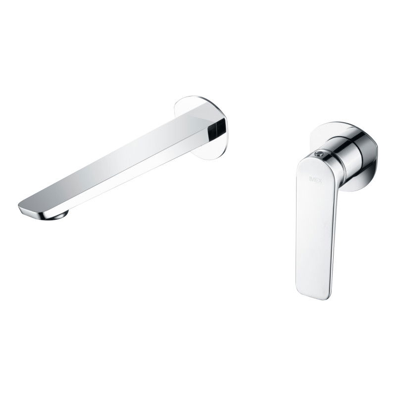 Imex Nápoles GLN047 grifo monomando empotrado para lavabo de latón con acabado cromado