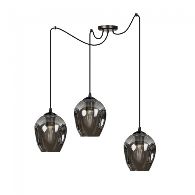 Wonderlamp Lámpara colgante Maranto Grafito (3 luces)