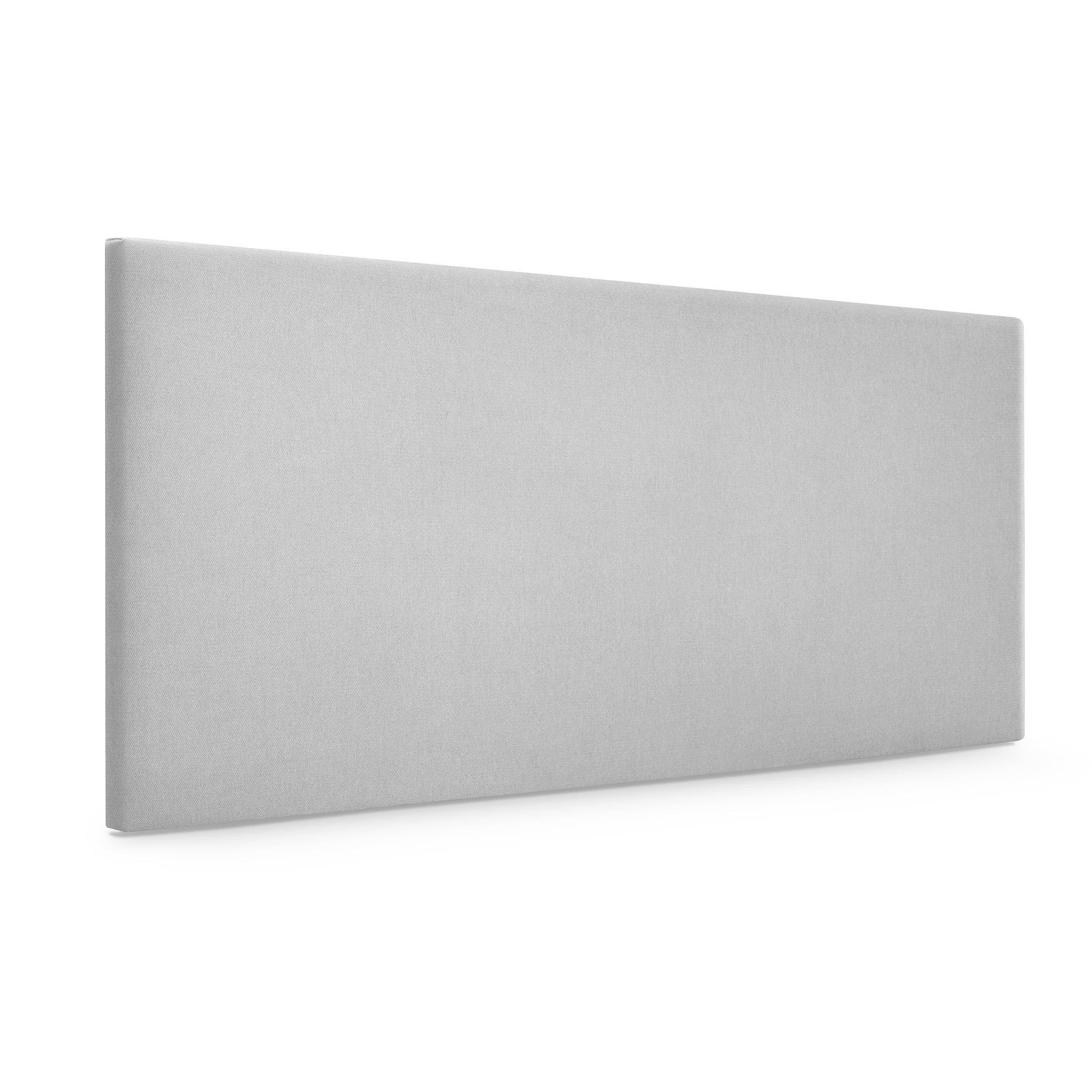 DHOME Cabecero de Polipiel o Tela AQUALINE Liso Cabeceros Cabezal Tapizado Cama Lujo (Gris Perla Tela)