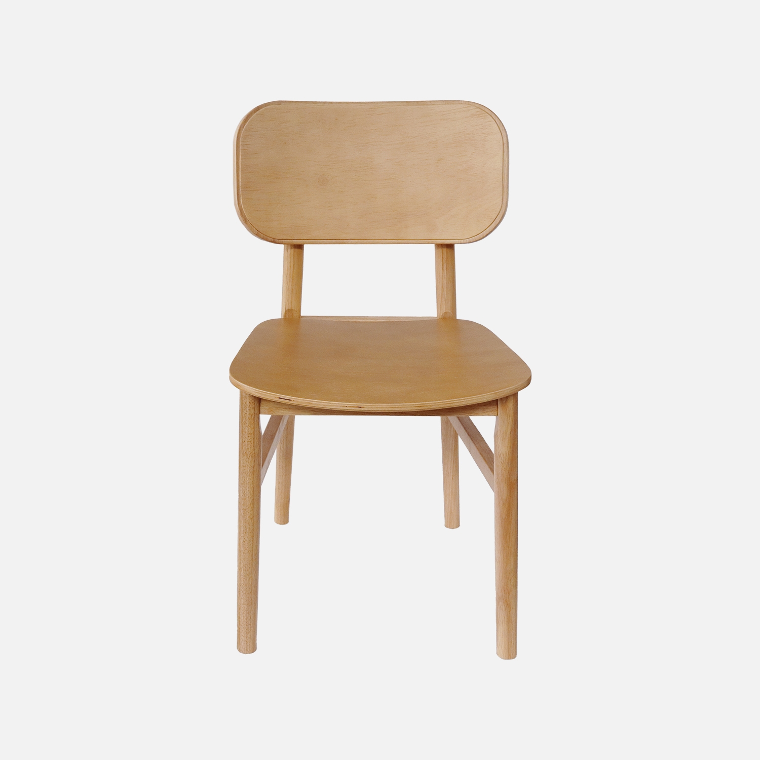sweeek - Silla de madera de hevea, set de 2 , Olympie , 52x45x80