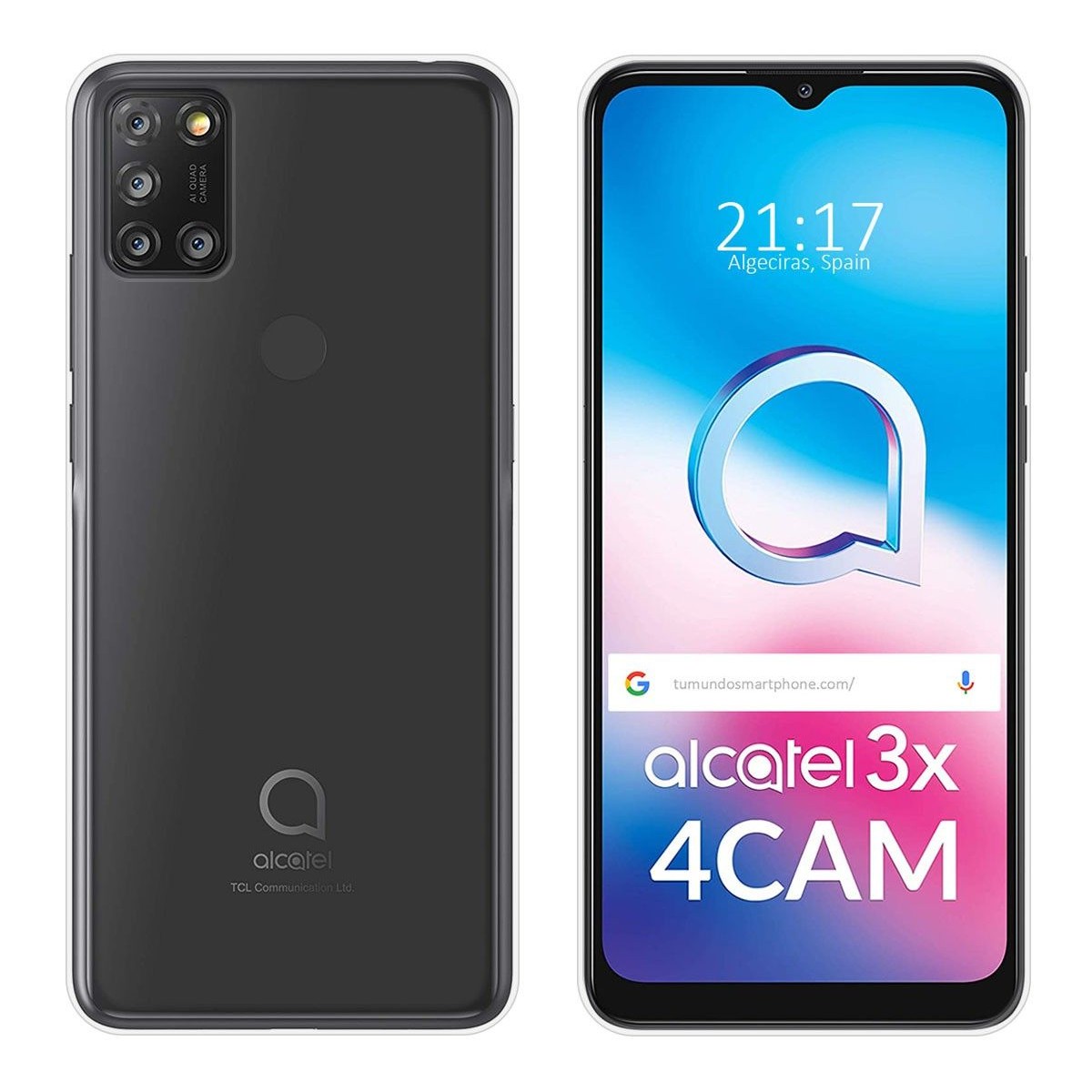 Tumundosmartphone Funda Silicona Gel TPU Transparente para Alcatel 3X 4CAM