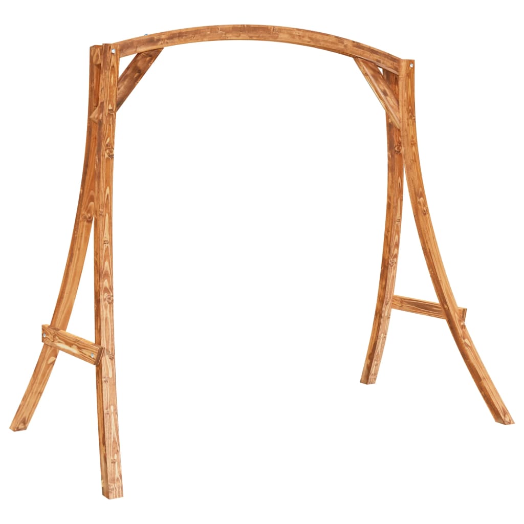 vidaXL Columpio de madera maciza curvada con acabado de teca