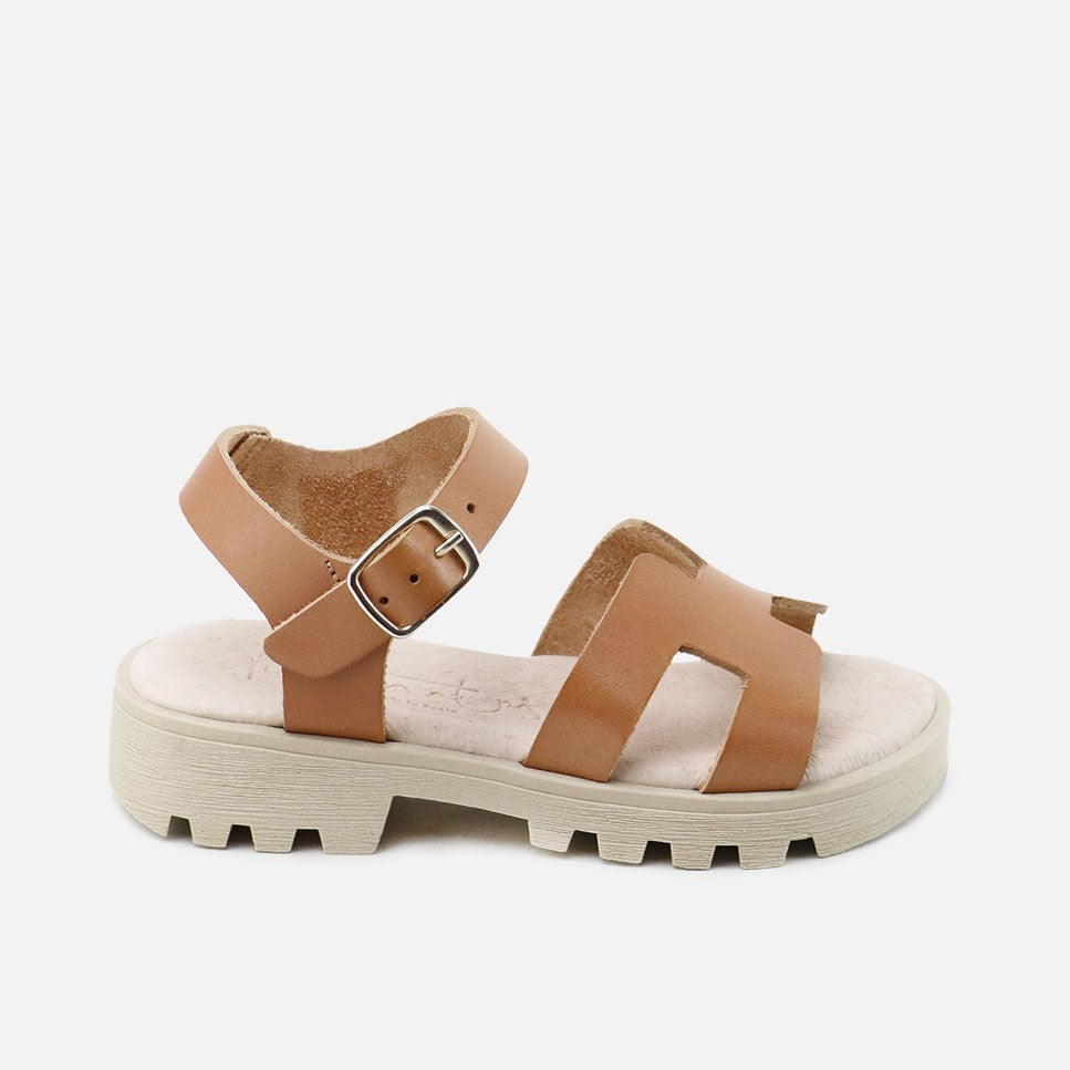 Sandalias H Cuero Plataforma Gel Papanatas | Eli 1957