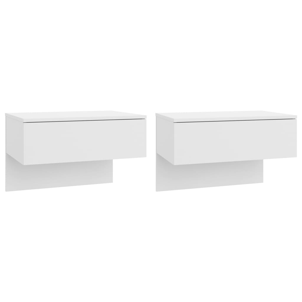 Vidaxl Mesitas de Noche de Pared (Pack de 2) - Blanco, Negro, Roble Sonoma y Más