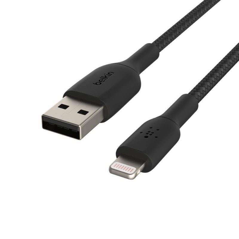 Belkin - CAA002BT1MBK cable de conector Lightning 1 m Negro CAA002BT1MBK
