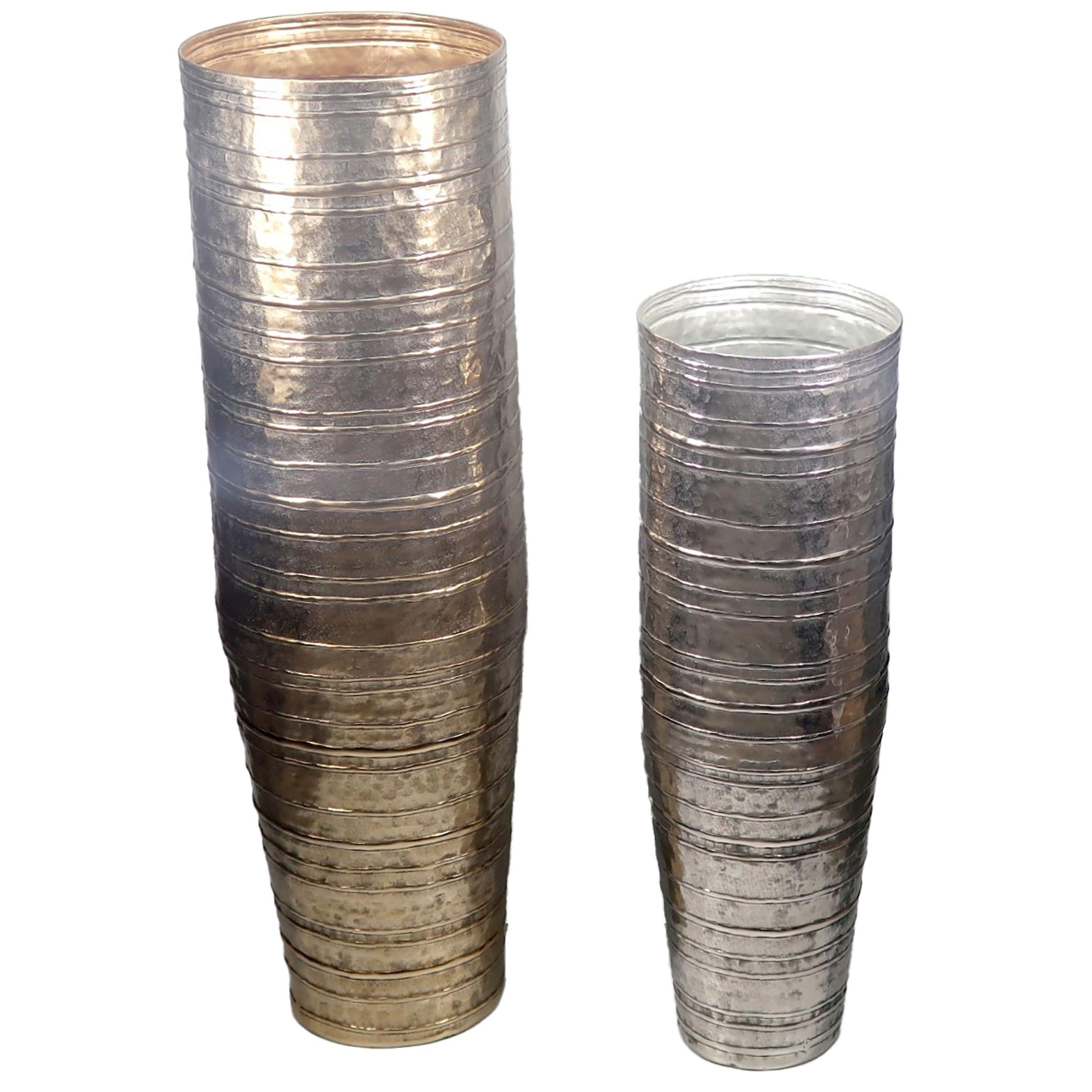 JARRON SET 2 ALUMINIO 31X31X106 DORADO LD205527
