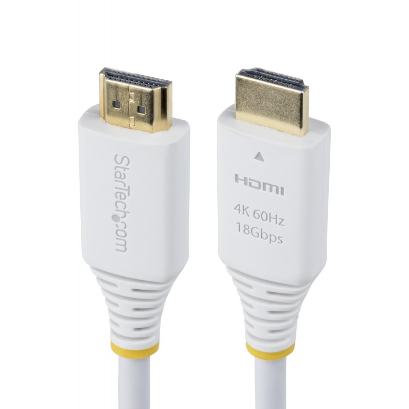 StarTech.com - HDMI2-CABLE-4K60-6FW cable HDMI 1,8 m HDMI tipo A (Estándar) Blanco HDMI2-CABLE-4K60-6FW