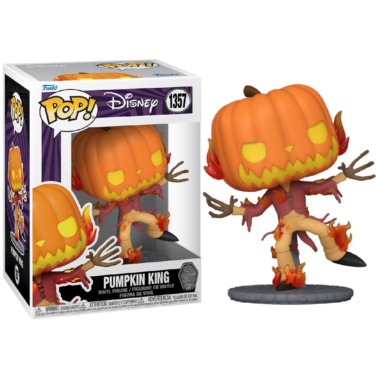 Funko Pop! Disney The Nightmare Before Christmas 30th – Pumpkin King, 72314, Nº1357