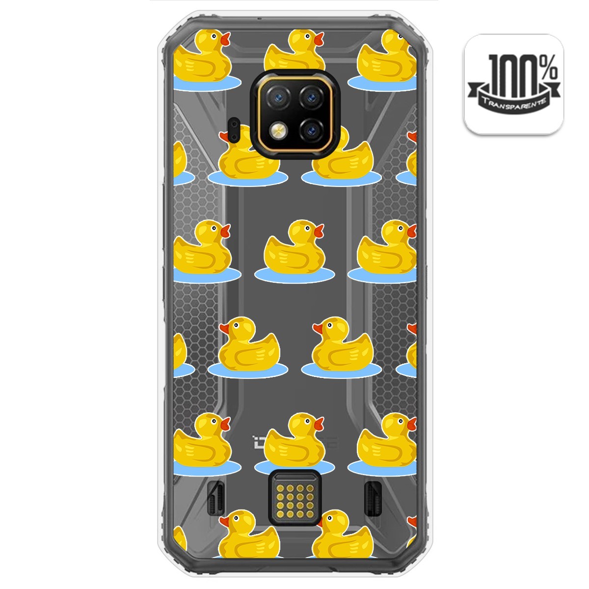 Tumundosmartphone Funda Gel Transparente para Doogee S95 Pro diseño Pato Dibujos