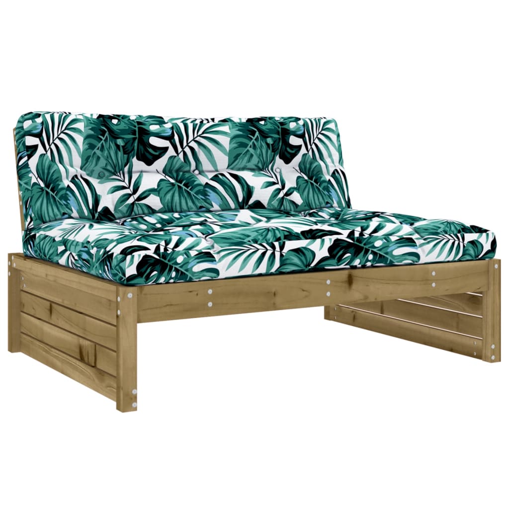 Vidaxl Sofá Central Madera Maciza de Pino 120x80 Cm