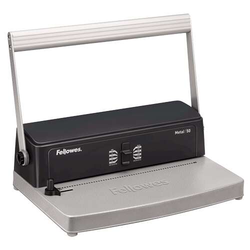 Fellowes metal 50 encuadernadora manual a4 de espiral metalico - perfora hasta 12 hojas - encuaderna hasta 450 hojas
