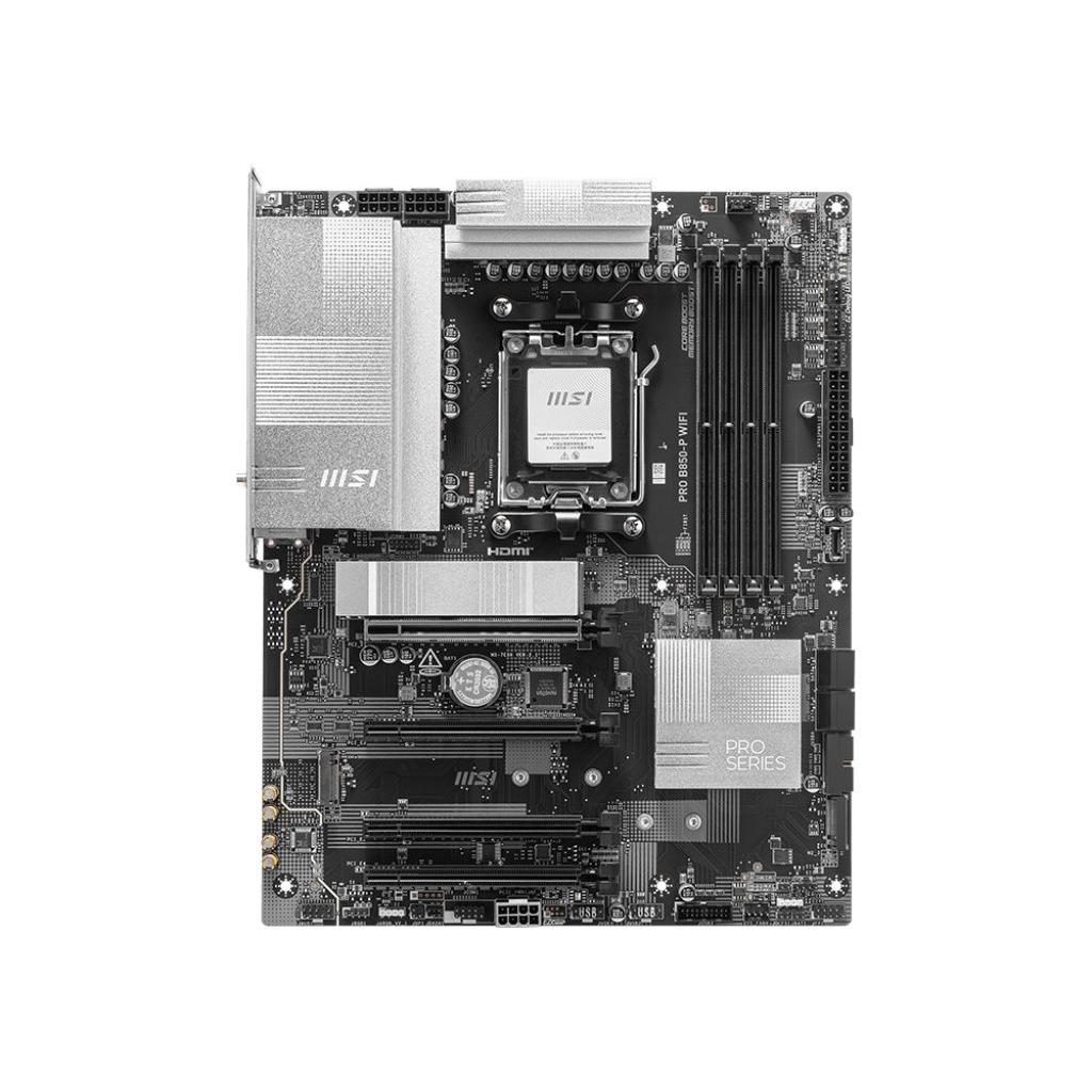 MSI - Placa Base PRO B850-P WIFI ATX para procesadores AMD Ryzen 7000/8000/9000 con zócalo AM5, soporte DDR5-SDRAM hasta 256 GB y velocidad hasta 8200 MHz