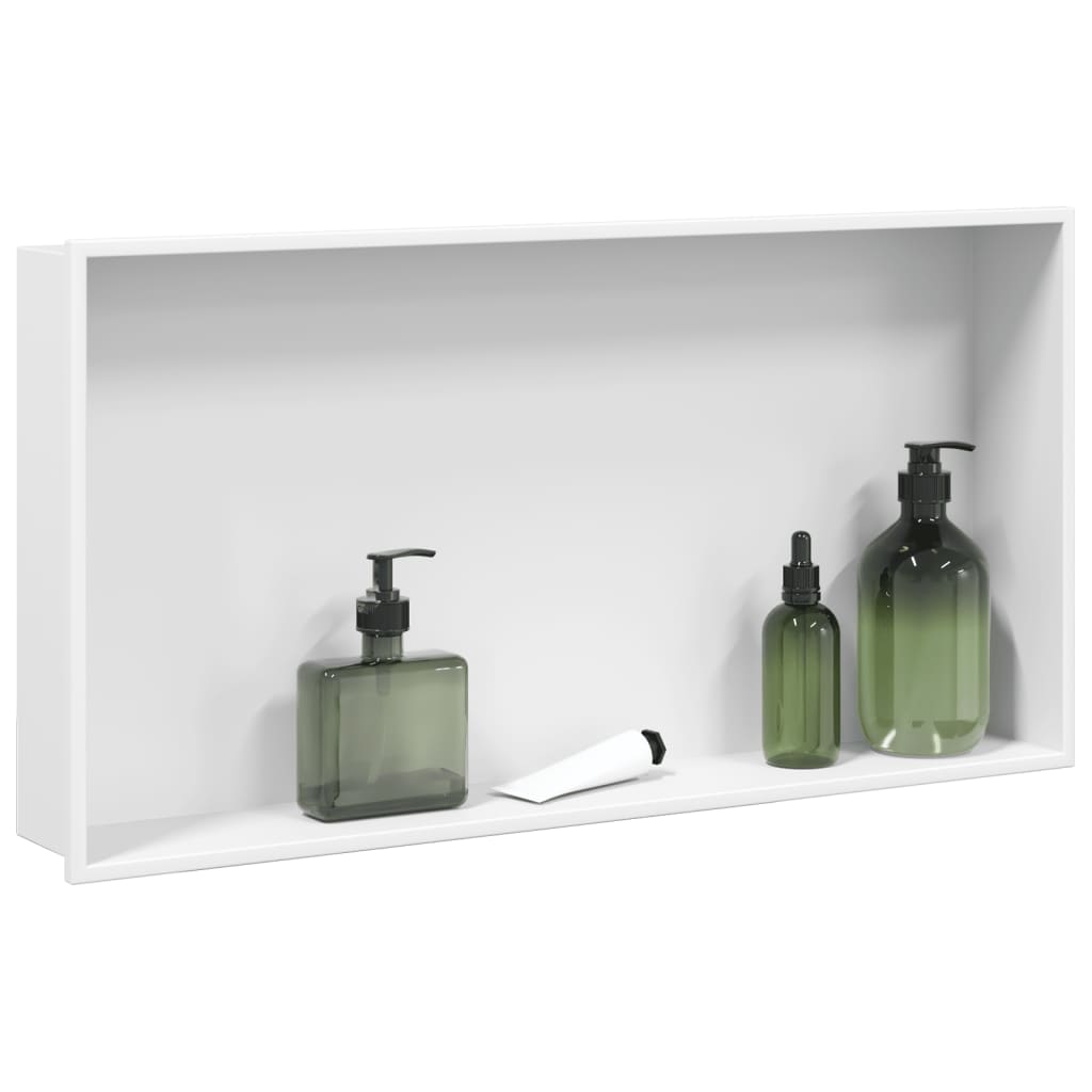 vidaXL Hornacina ducha acero inoxidable mate 62x32x9 cm Color Blanco,  Dorado,  Negro y mas