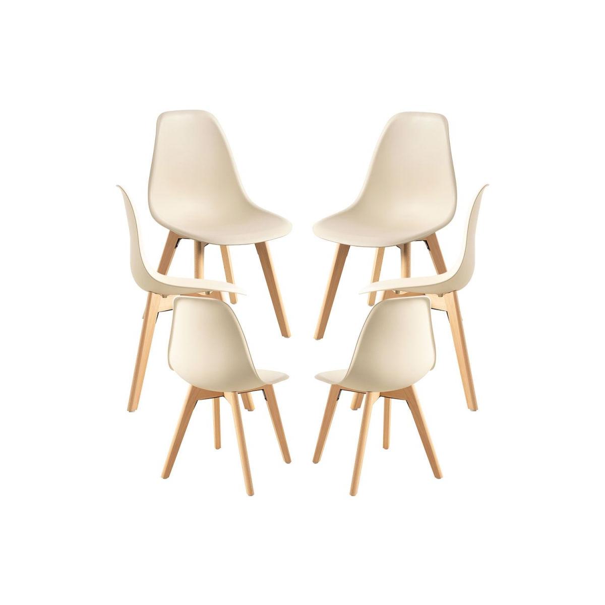 Regalos Miguel - Packs Sillas Comedor - Pack 6 Sillas Kelen - Beige