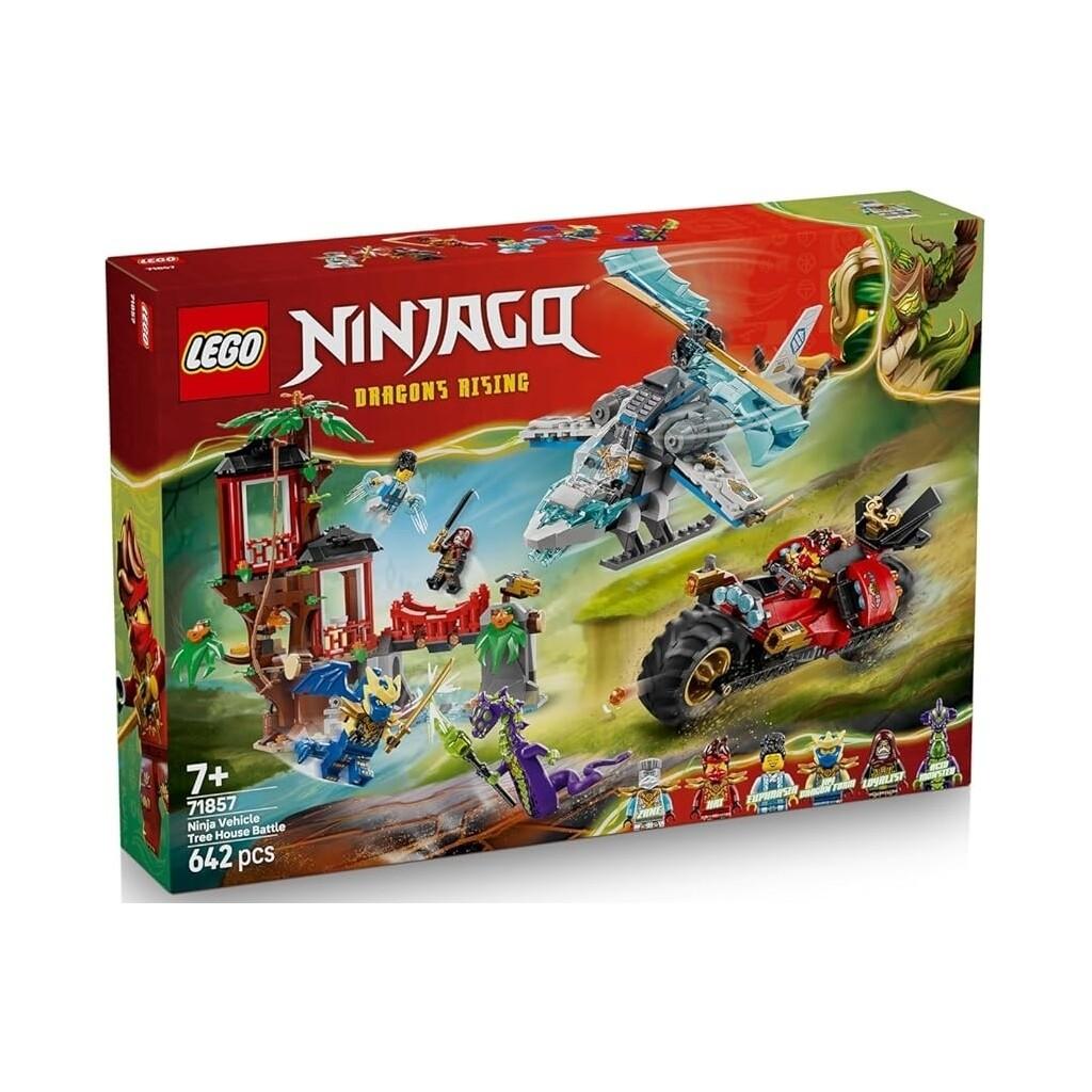 Lego Ninjago Batalla de Vehículos Ninja Junto a la Casa del Árbol