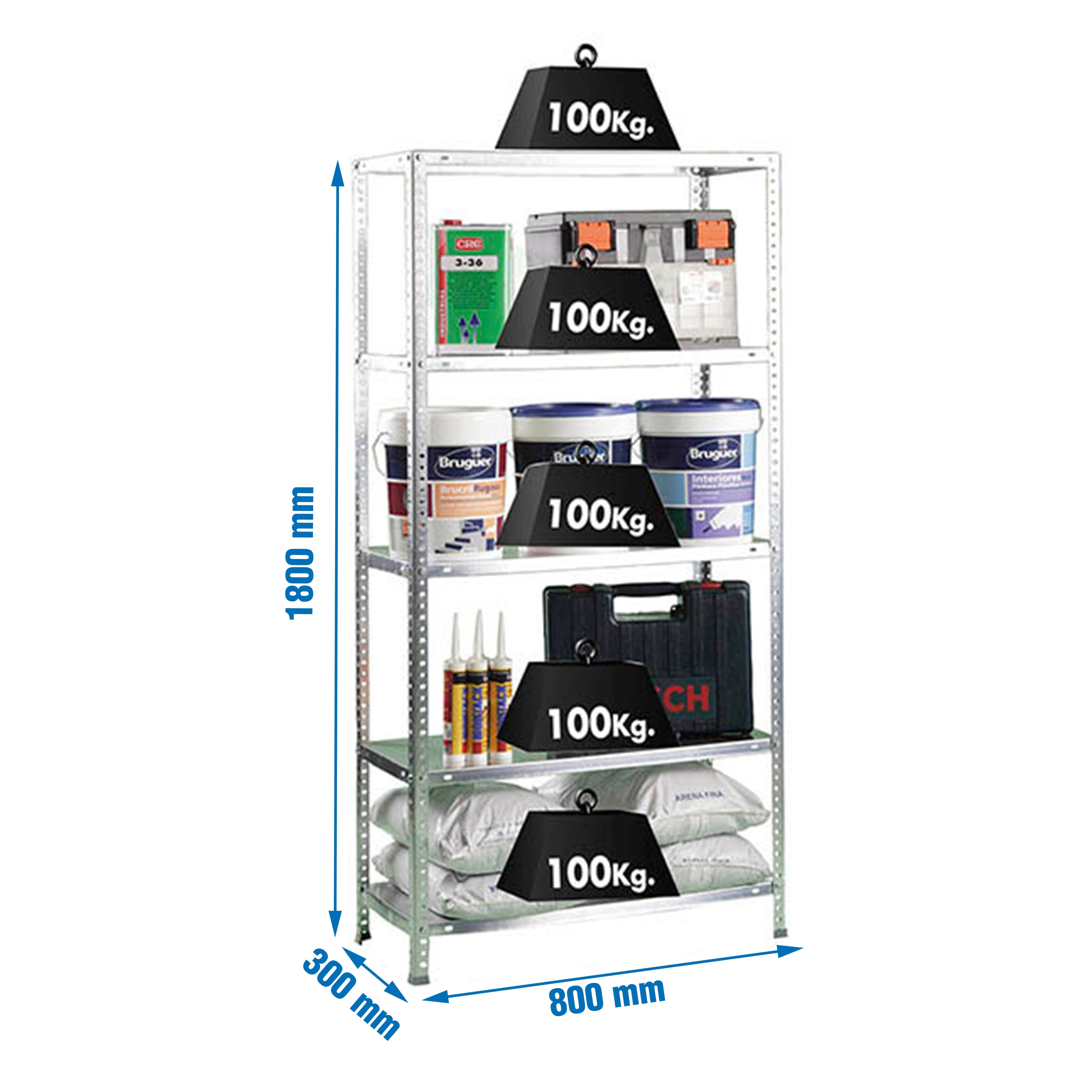 Estantería SIMONRACK Comfort mini 5/300 galvanizado