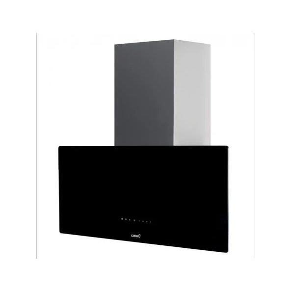 Campana Decorativa Inclinada CATA GRECO 80 BK CATA&ROCA 80cm 750m³/h Clase C Negro  | 02145407, 55dB, Niveles Extracción 3
