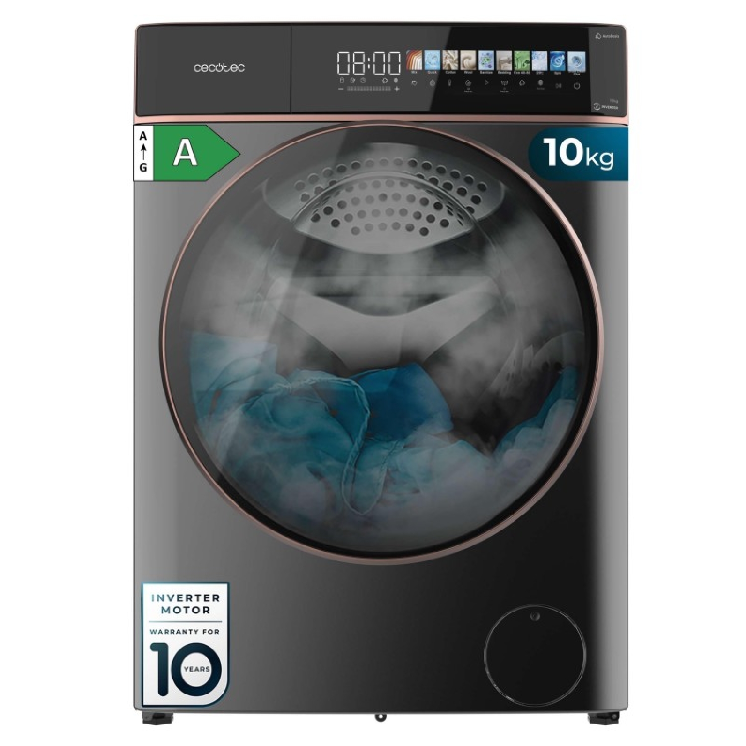 Cecotec Lavadora autodosis Bolero DressCode 10900 Autodose Inverter FullColor Steel A
