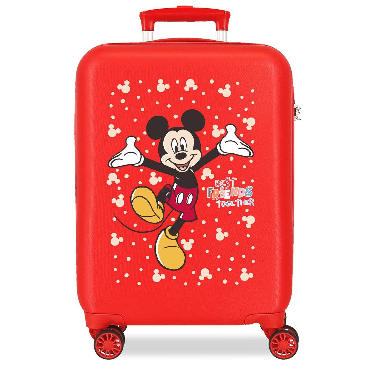 Maleta de cabina Mickey best friends together rojo 33x50x20 cm