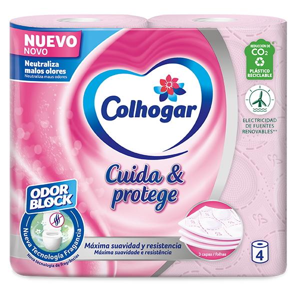 Colhogar - COLHOGAR Papel Higiénico Cuida y Protege   4 uds Papel Higiénico