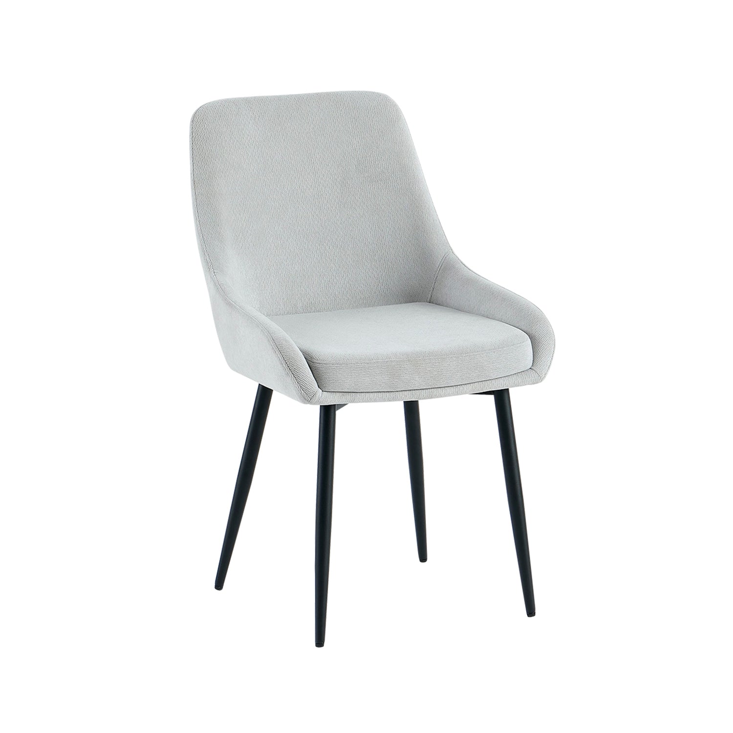 Set de 4 sillas de comedor tapizadas jackie  gris para hogar moderno mueble de almacenaje  - Homekit
