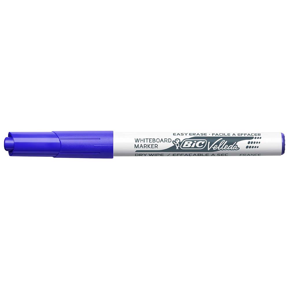 FOTOCOPS Pizarra Blanca O Rotuladores BIC Velleda – Caja 12 uds o Sueltos, Escritura Suave y Borrado Fácil