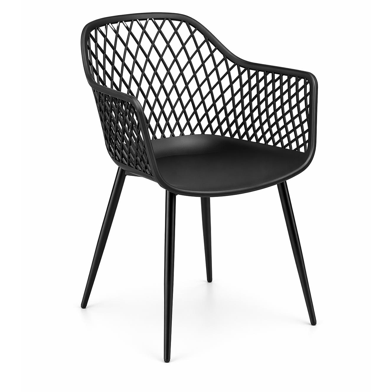 ORION91oficial® - Silla Jardín | Color Negro Antracita 🖤 | Material Polipropileno y Metal - spaziOrion91