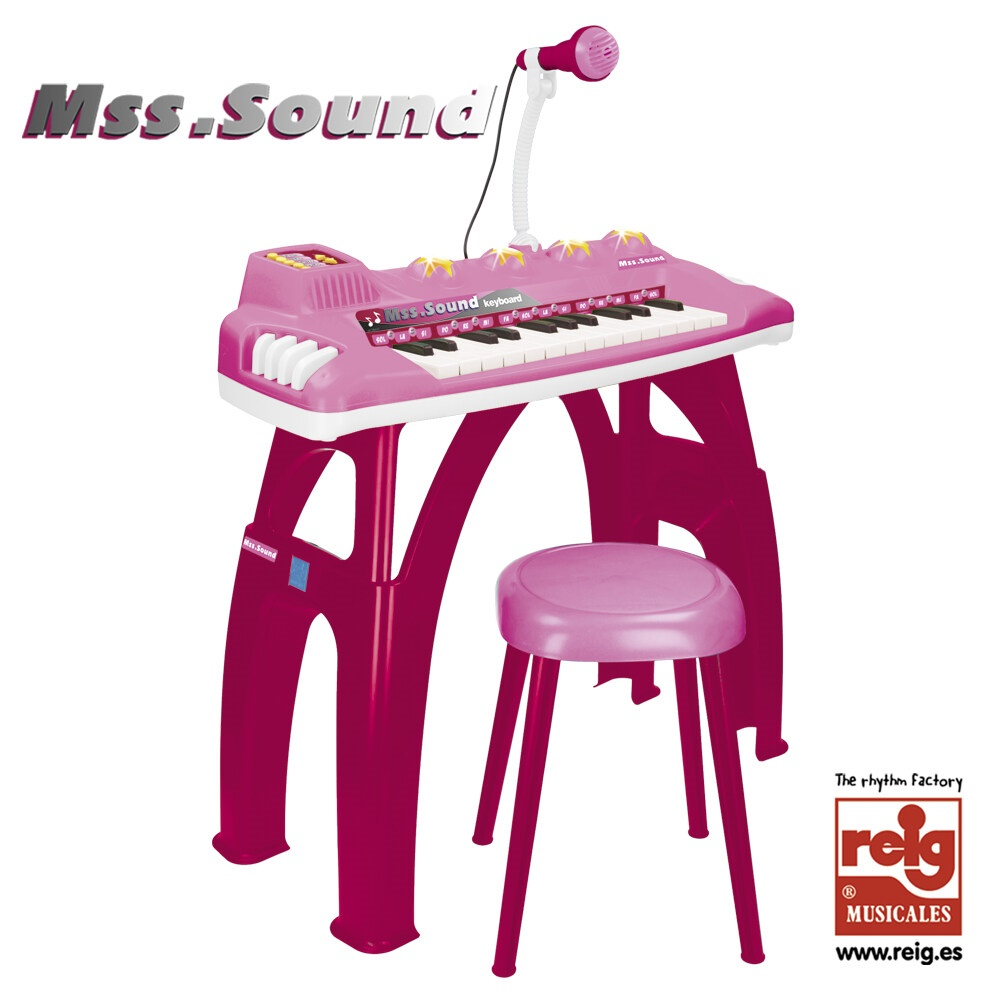 Órgano Electrónico rosa con 25 Teclas y Luces (Reig 28441)