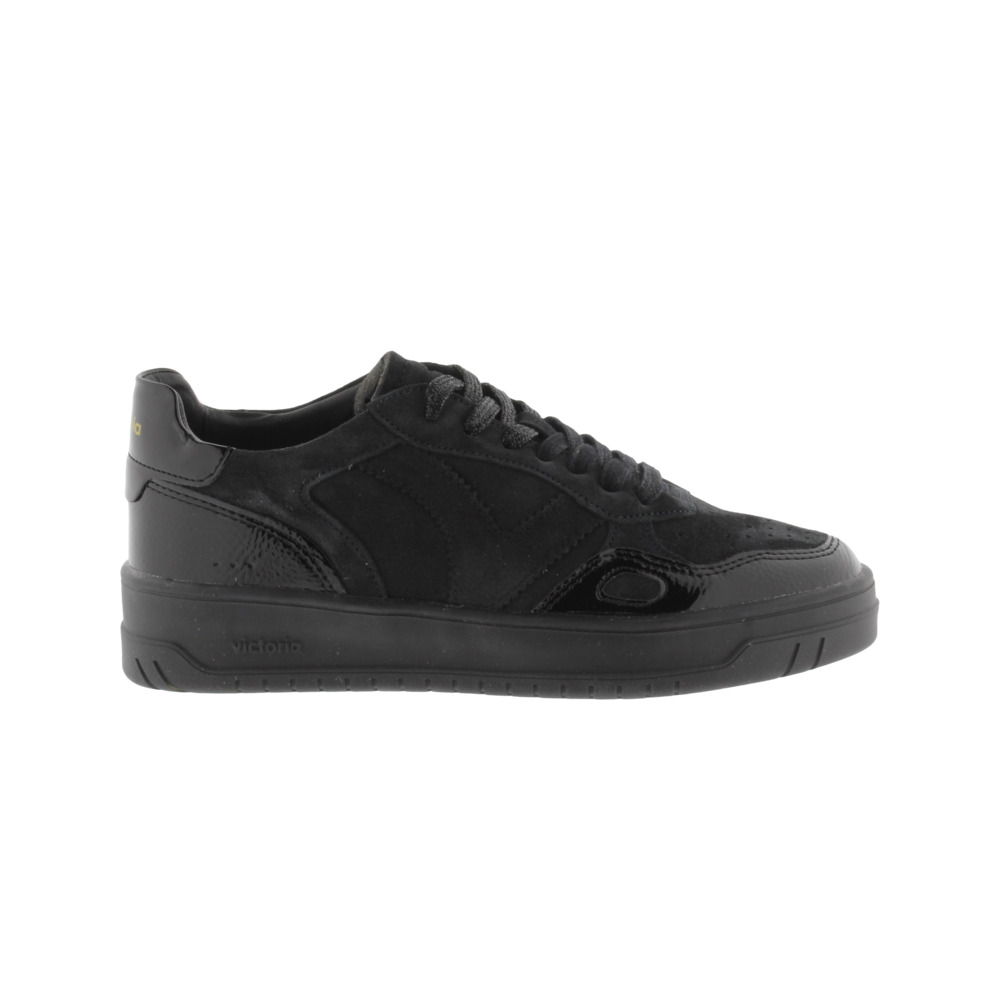 Victoria Seúl Zapatillas de serraje con piezas de charol al tono 1257151