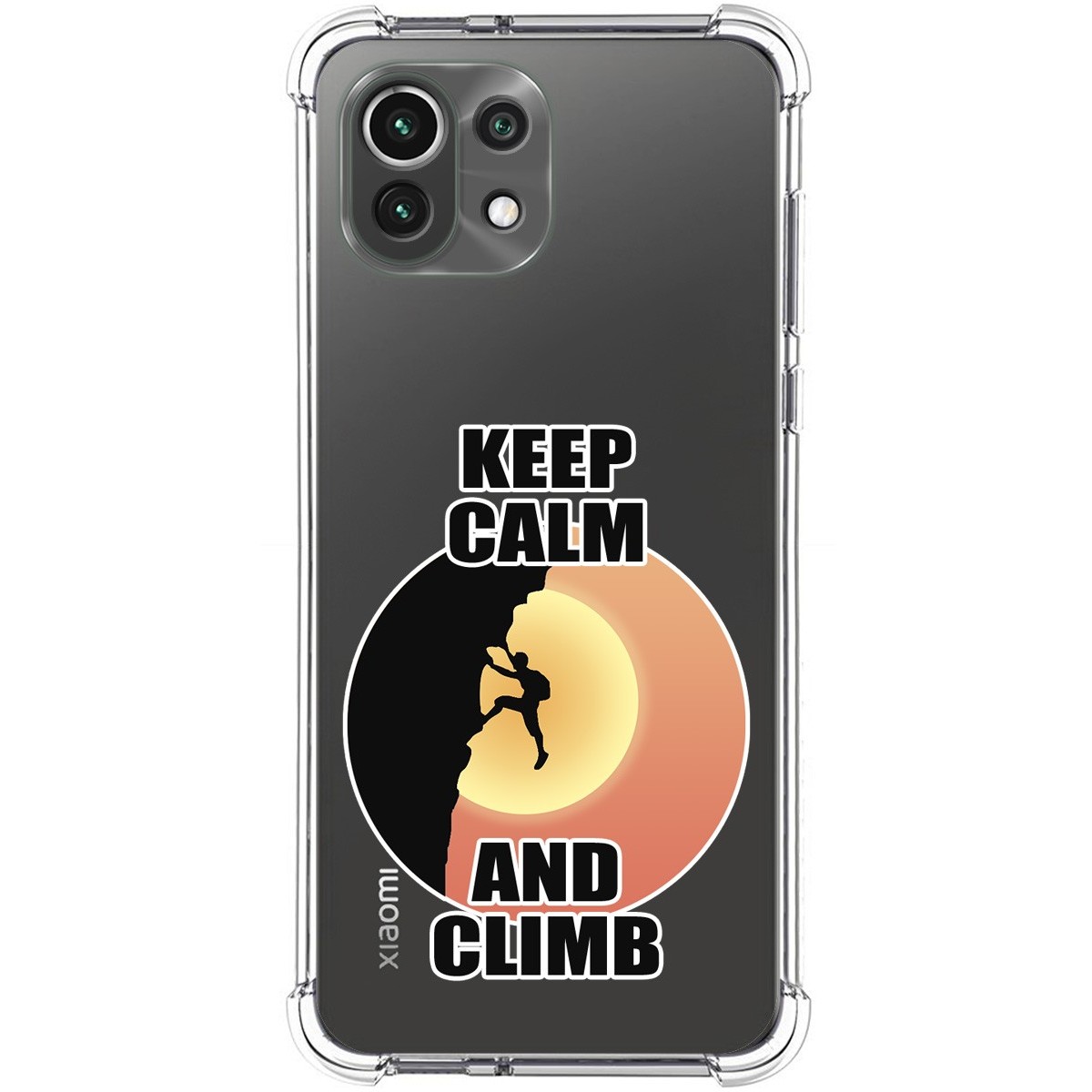 Tumundosmartphone Funda Silicona Antigolpes para Xiaomi Mi 11 Lite 4G / 5G / 5G NE diseño Hombre Escalada Dibujos